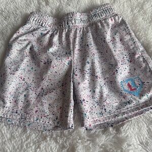 BASEBALL LIFESTYLE 101 SPLATTER SHORTS IN SZ YOUTH SM…VERY GENTLY WORN…LIKE NEW!